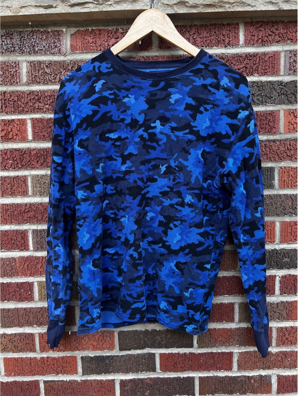 Polo Ralph Lauren Blue and Black Camouflage Long Sleeve Shirt